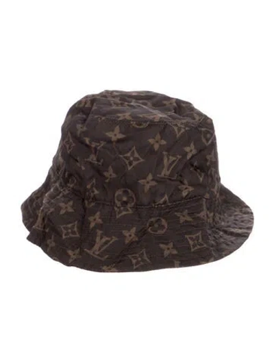 Pre-owned Louis Vuitton Monogram Pocket Bucket Hat In Brown