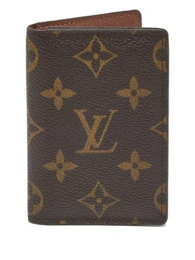 Pre-owned Louis Vuitton Monogram Pocket Organiser In Brown