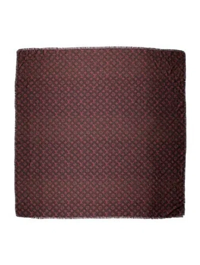 Pre-owned Louis Vuitton Monogram Pop Silk Scarf In Pink
