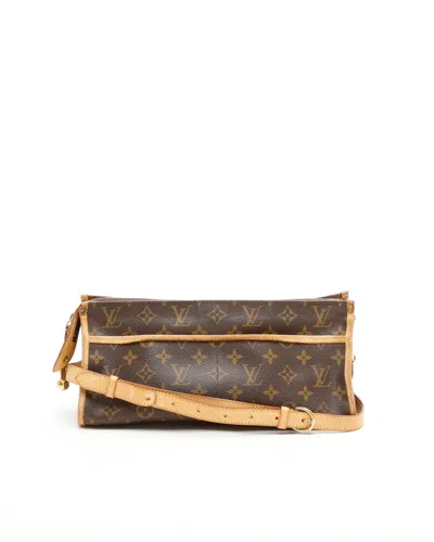 Pre-owned Louis Vuitton Monogram Popincourt Long Bag In Brown