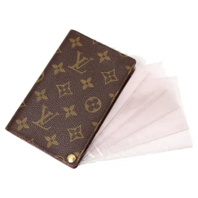 Pre-owned Louis Vuitton Monogram Porte-cartes Card Case In Black
