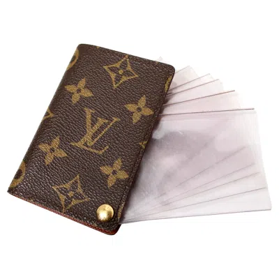 Pre-owned Louis Vuitton Monogram Porte-cartes Mini Card Case In Gray
