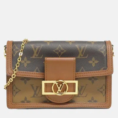 Pre-owned Louis Vuitton Monogram Portefeuille Dauphine Chain Wallet