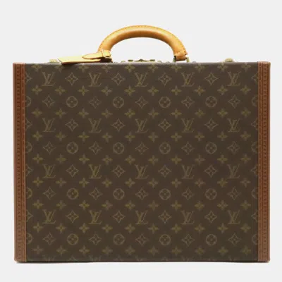 Pre-owned Louis Vuitton Monogram President Crassole Attache Case Travel Bag In Brown