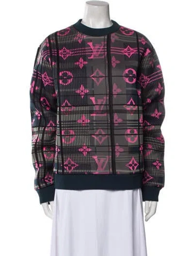 Pre-owned Louis Vuitton Monogram Printed Sweater In Blue