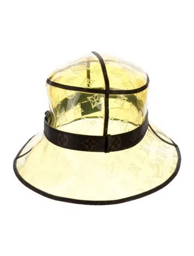Pre-owned Louis Vuitton Monogram Pvc Bucket Hat In Yellow