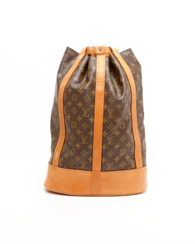 Pre-owned Louis Vuitton Monogram Randonnée Gm Backpack Bag In Brown