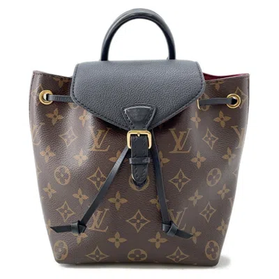 Pre-owned Louis Vuitton Monogram Red Color Monogram Leather Backpack ()