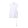 Louis Vuitton Monogram Relief Gathered Blouse In White