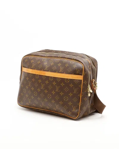 Pre-owned Louis Vuitton Monogram Reporter Gm Bag In Brown