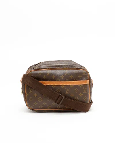Pre-owned Louis Vuitton Monogram Reporter Pm Bag In Brown