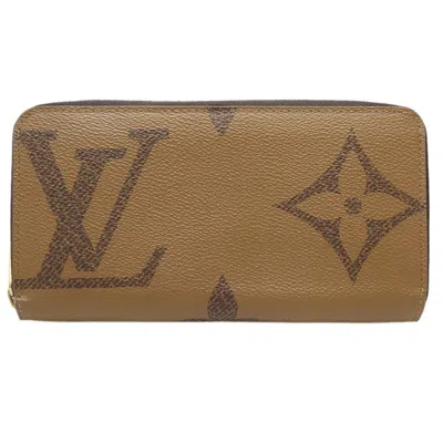 Pre-owned Louis Vuitton Monogram Reverse Brown Canvas Long Wallet (bi-fold) ()