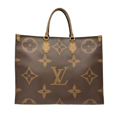 Pre-owned Louis Vuitton Monogram Reverse Brown Coated Canvas Handbag Shoulder Bag ()