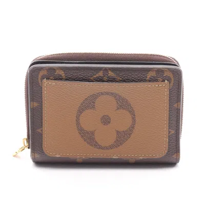 Pre-owned Louis Vuitton Monogram Reverse Brown Coated Canvas Wallet (bi-fold) ()