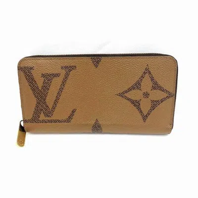 Pre-owned Louis Vuitton Monogram Reverse Brown Long Wallet (bi-fold) ()