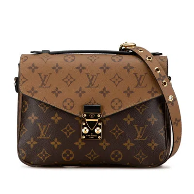 Pre-owned Louis Vuitton Monogram Reverse Brown Pvc Leather Handbag Pochette Shoulder Bag ()