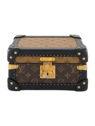 Pre-owned Louis Vuitton Monogram Reverse Coffret Tresor 24 In Brown