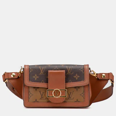 Pre-owned Louis Vuitton Monogram Reverse Dauphine Bumbag In Brown