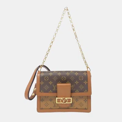 Pre-owned Louis Vuitton Monogram Reverse Dauphine Mm Shoulder Bag