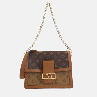 Pre-owned Louis Vuitton Monogram Reverse Dauphine Mm Shoulder Bag