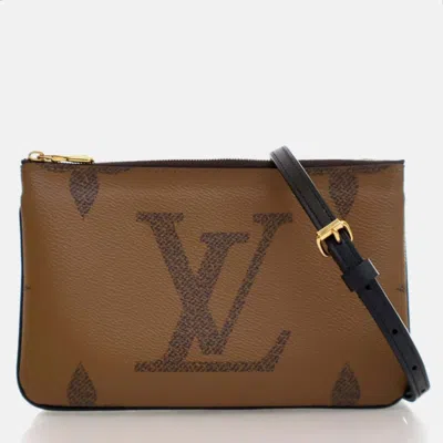 Pre-owned Louis Vuitton Monogram Reverse Double Zip Pochette