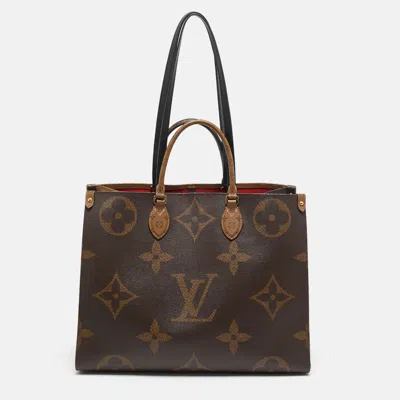 Pre-owned Louis Vuitton Monogram Reverse Giant Canvas Onthego Gm Bag
