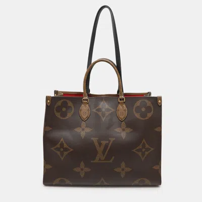 Pre-owned Louis Vuitton Monogram Reverse Giant Canvas Onthego Gm Bag