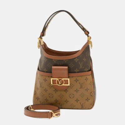 Pre-owned Louis Vuitton Monogram Reverse Hobo Dauphine Pm Shoulder Bag