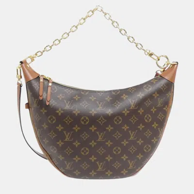 Pre-owned Louis Vuitton Monogram Reverse Loop Hobo Shoulder Bag In Brown