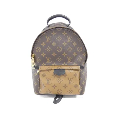 Pre-owned Louis Vuitton Monogram Reverse Marron Coated Canvas Backpack ()