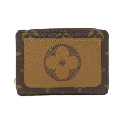 Pre-owned Louis Vuitton Monogram Reverse Marron Monogram Monogram Reverse Monogram Reverse Monogram Wallet (bi In Brown