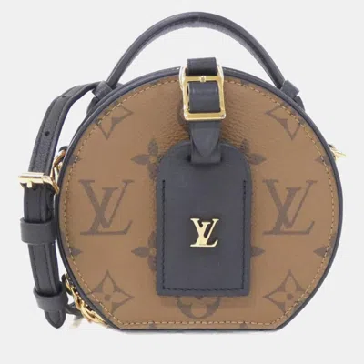 Pre-owned Louis Vuitton Monogram Reverse Mini Boite Chapeau Shoulder Bag In Black