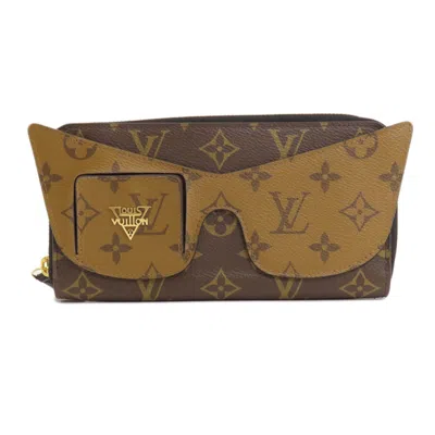 Pre-owned Louis Vuitton Monogram Reverse Monogram Reverse Long Wallet (bi-fold) ()