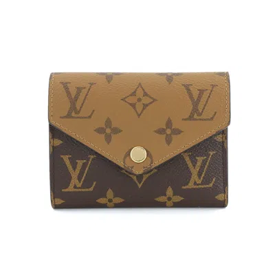 Pre-owned Louis Vuitton Monogram Reverse Monogram Reverse Wallet (tri-fold) () In Multi