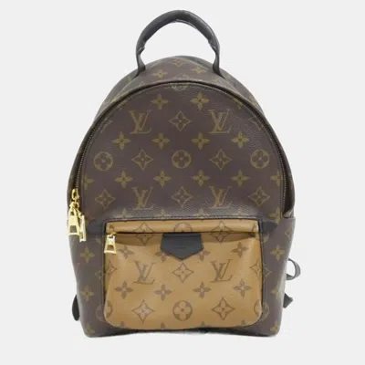 Pre-owned Louis Vuitton Monogram Reverse Palm Springs Backpack