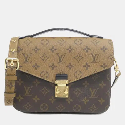 Pre-owned Louis Vuitton Monogram Reverse Pochette Metis Mm Handbag