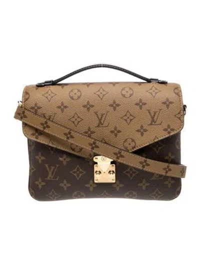 Pre-owned Louis Vuitton Monogram Reverse Pochette Métis W/ Tags In Brown