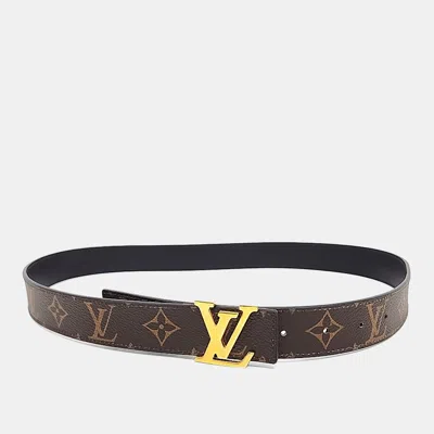 Pre-owned Louis Vuitton Monogram Reversible Belt In Brown