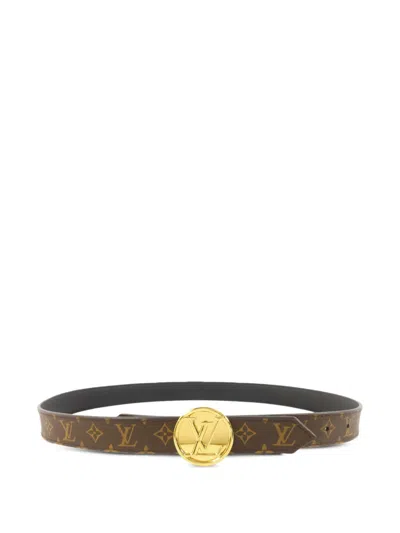 Pre-owned Louis Vuitton Monogram Reversible Belt In Brown