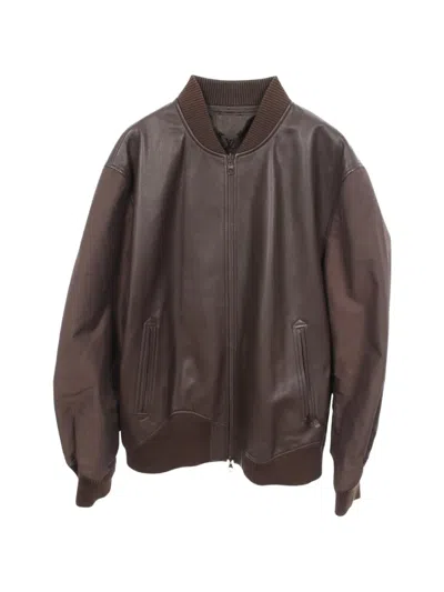 Pre-owned Louis Vuitton Monogram Reversible Bomber Jacket In Brown