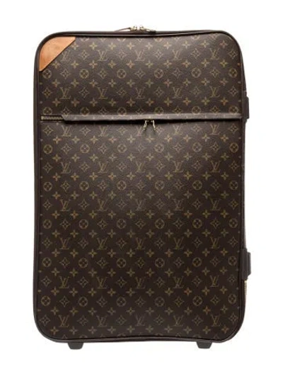 Pre-owned Louis Vuitton Monogram Rolling Suitcase In Brown