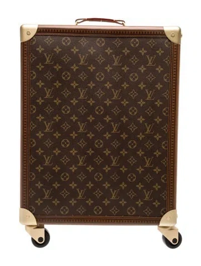 Pre-owned Louis Vuitton Monogram Rolling Trunk In Brown
