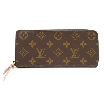 Pre-owned Louis Vuitton Monogram Rose Brown Monogram Rose Pink Rose Ballerine Monogram Rose Long Wallet (bi-fo