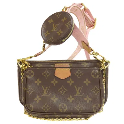 Pre-owned Louis Vuitton Monogram Rose Clair Monogram Pochette Shoulder Bag ()
