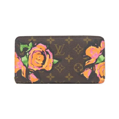Pre-owned Louis Vuitton Monogram Rose Marron Monogram Rose Monogram Rose Long Wallet (bi-fold) () In Multi