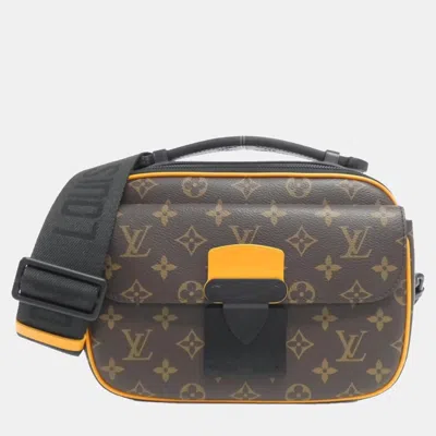 Pre-owned Louis Vuitton Monogram S Lock Messenger Shoulder Bag In Brown