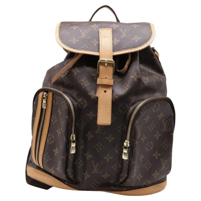 Pre-owned Louis Vuitton Monogram Sac A Dos Bosphore Backpack Bag In Brown Coated Canvas
