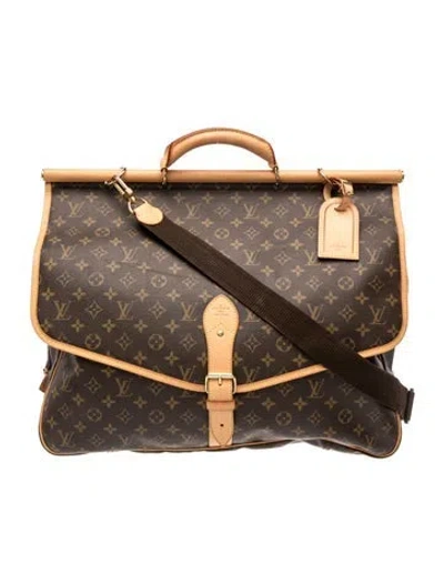 Pre-owned Louis Vuitton Monogram Sac Chasse Hunting Bag In Brown