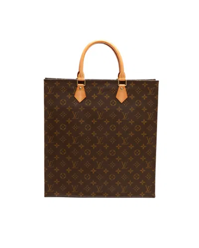 Louis Vuitton Monogram Sac Flat Tote Bag In Brown
