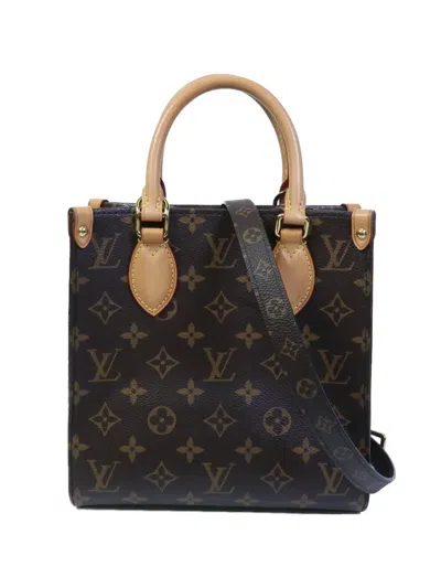 Pre-owned Louis Vuitton Monogram Sac Plat Bb Tote Bag In Brown
